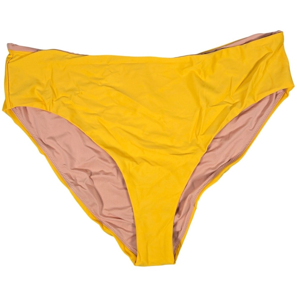 J. Crew High-rise bikini bottom Yellow 2X NWT